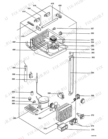 Взрыв-схема холодильника Carrier 975290 - Схема узла Functional parts